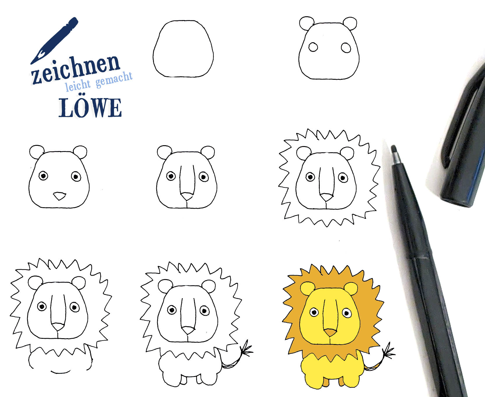 Löwe selber zeichnen - Ulli Verlag