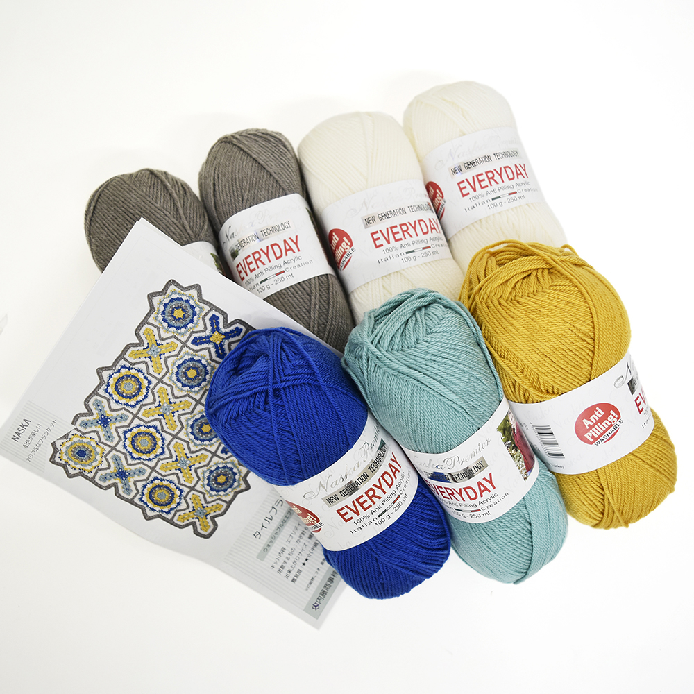 タイルブランケット：編み物キット - 内藤商事株式会社