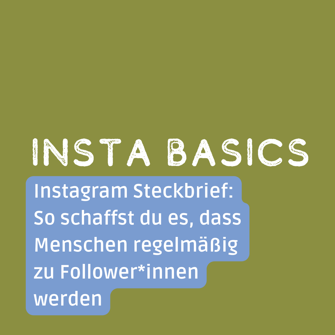 Instagram Steckbrief/Profilbeschreibung: So schaffst du es, dass Menschen regelmäßig zu Follower*innen werden