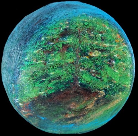 Crystal Ball  (20x1,5cm, Öl auf Leinwand)