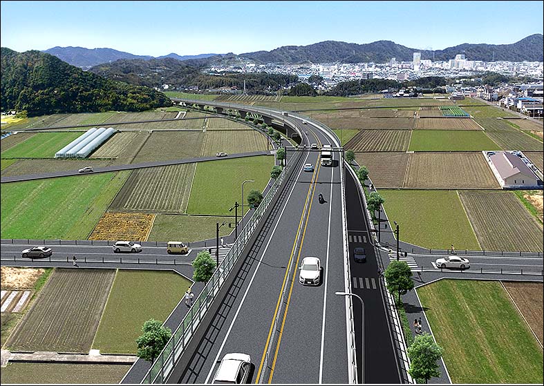 道路CGパース　conceptual drawing of the completed road