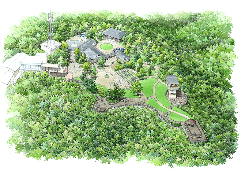 山上公園パース park perspective drawing