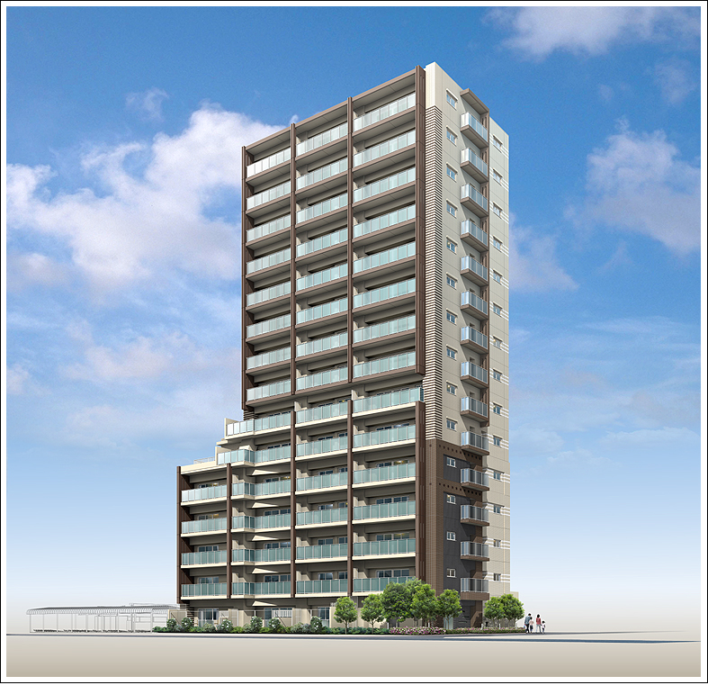 マンションCGパース　architectural rendering