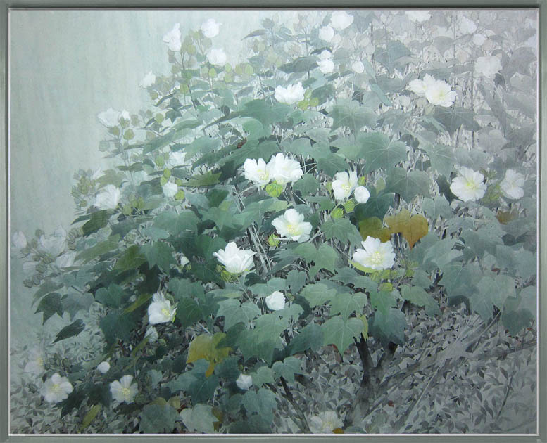 日本画　「芙蓉」　酒井克典