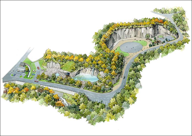 景観公園パース　park perspective drawing