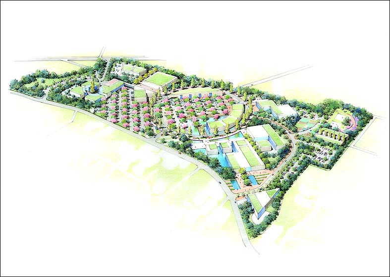公園色鉛筆パース  color pencils drawing perspective
