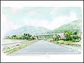 手描き道路パース