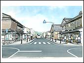 街道イラスト