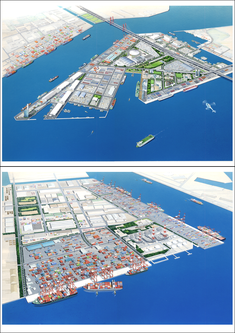 港湾整備パース　port facilities perspective drawing