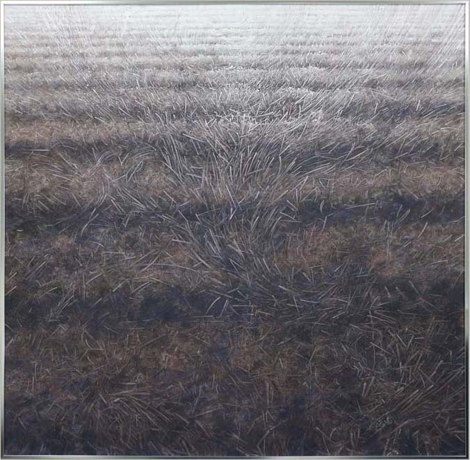 日本画　「日の光をうけて」　酒井克典