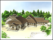 古建築復元イメージパース