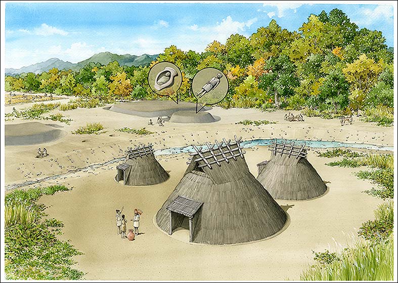 遺跡復元パース　cultural property perspective illustration