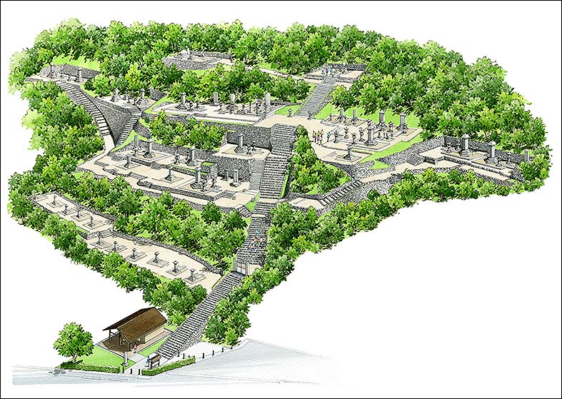 墓地パース cemetery perspective drawing
