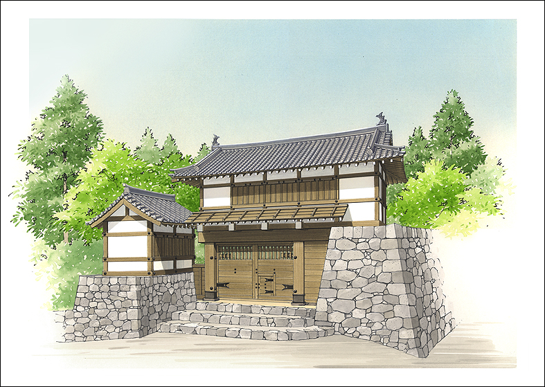 城門パース　castle gate image perspective