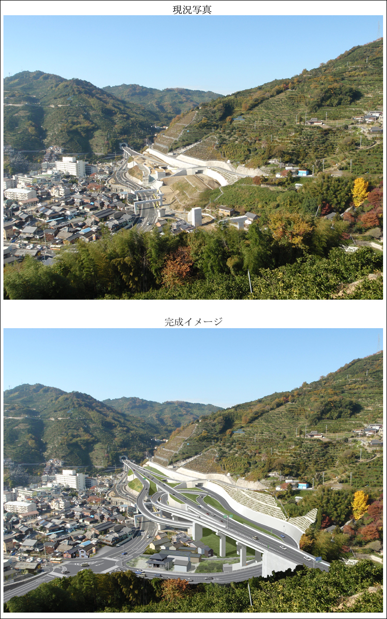 高速道路フォトモンタージュ road rendering image, photo montage