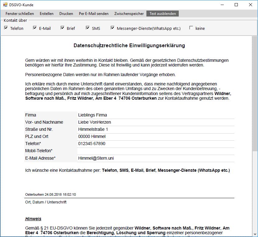 Angebot Rechnung Wildnersoftwares Webseite