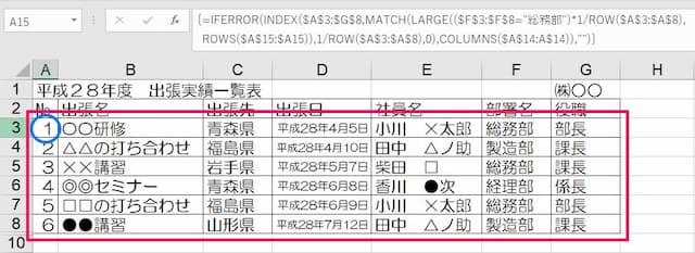 条件に合うデータを全て抽出できる数式の解説 病院ｓｅにゃんとのパソコン エクセル活用術