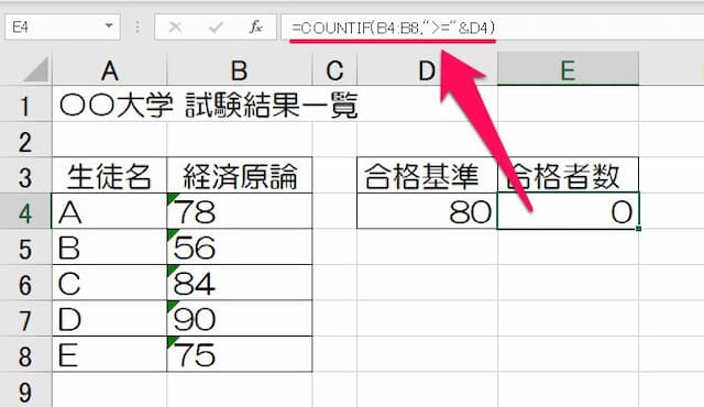 Countif関数の結果がおかしい ０になる原因 以上 以下と半角 全角 病院seにゃんとのパソコントラブル解決 エクセル関数 Vba活用術