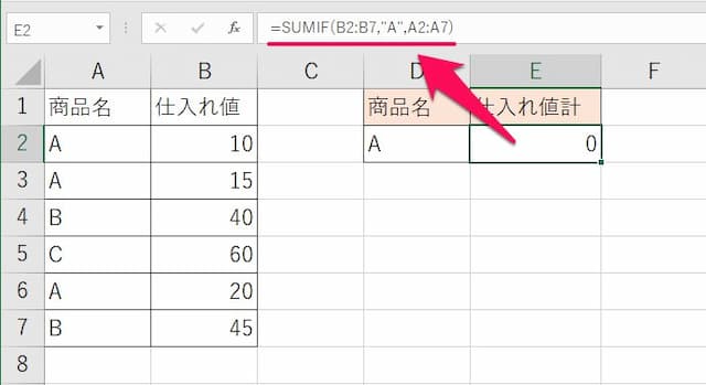 Excelのsumif関数でうまくいかない ０になる 計算されない原因は 病院seにゃんとのパソコントラブル解決 エクセル関数 Vba活用術