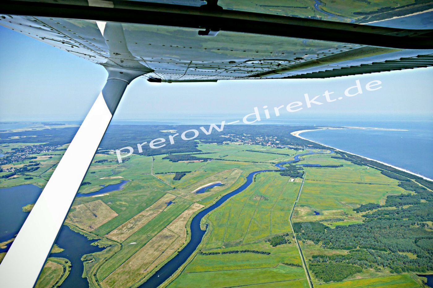 Blick auf Prerow und den Darß