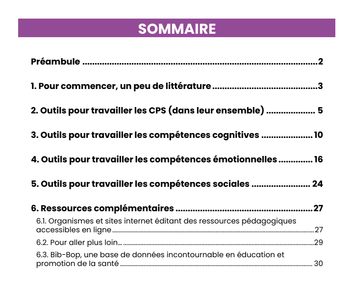 Compétences psychosociales. CPS. Ressources gratuites. PDF gratuit. Jeux. Outils. Livres.