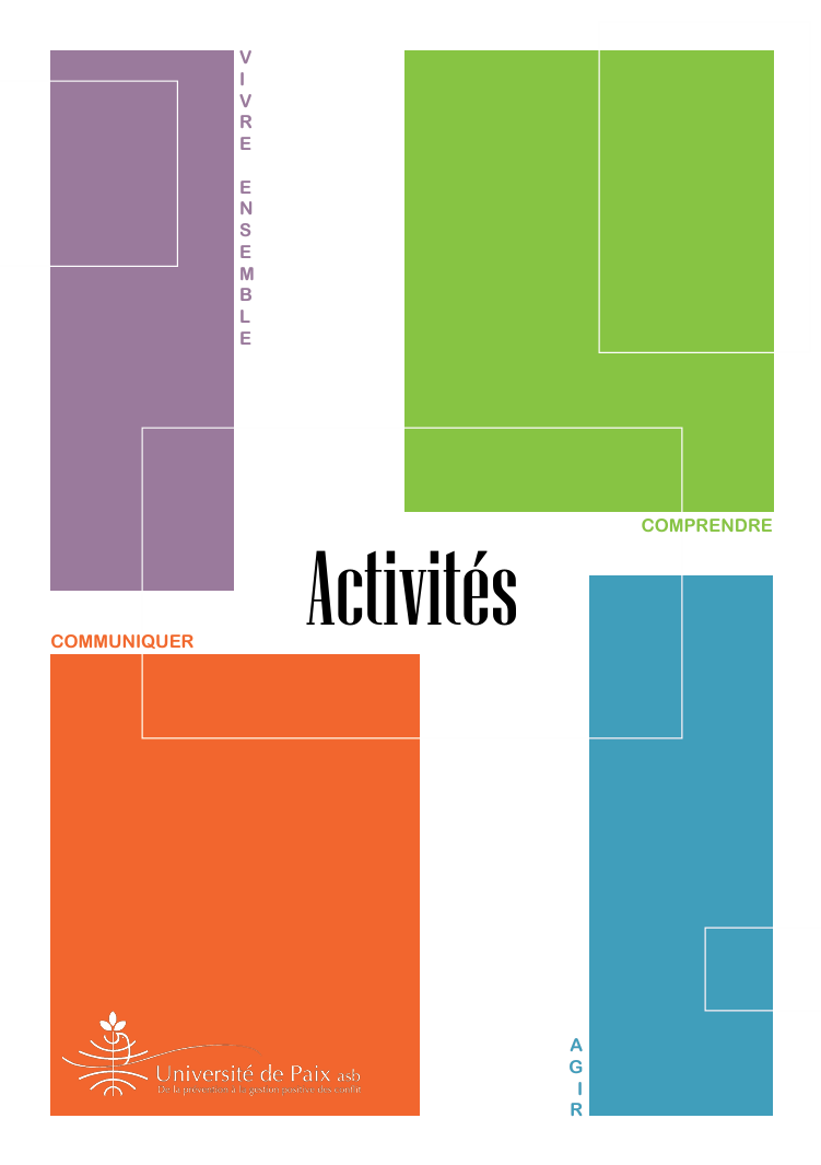 Gestion de conflit acitivités jeux gartuits. Université de paix. CNV. Violence. Communication. 35 fiches d'activités gratuites. PDF GRATUIT. Yasmine Dogot.