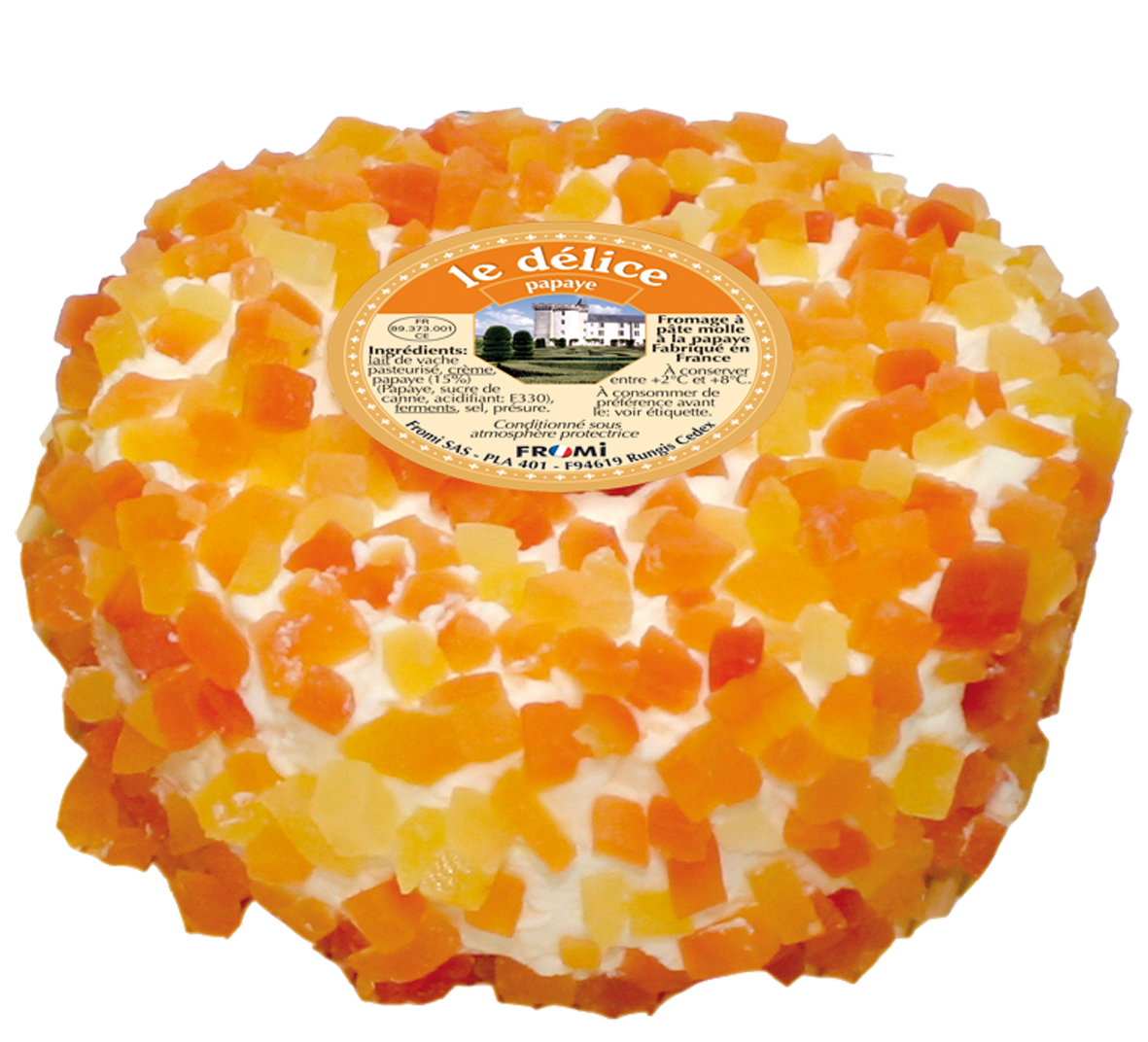 LE DÉLICE PAPAYE - Weichkäse mit sehr mildem, sahnigem und leicht säuerlichem Geschmack. Durch das Handschöpfen wird der Teig unvergleichlich geschmeidig.