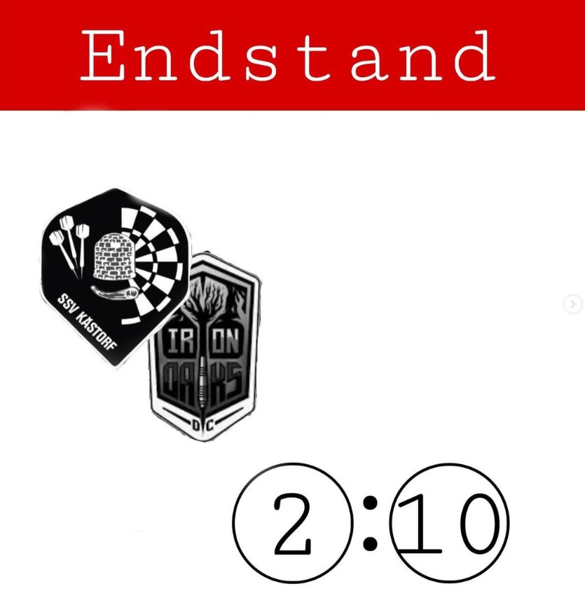 Darts-Spieltag #6:  Heimniederlage (2:10)