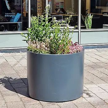 Rundes Pflanzgefäß für die Innenstadt