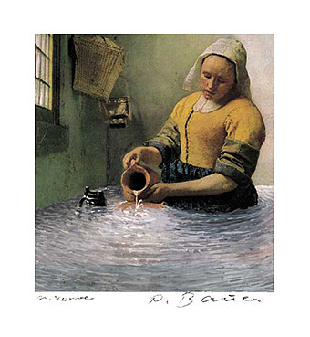 Peter Bauer, Rostock, »Die Küchenmagd, nach Vermeer«
