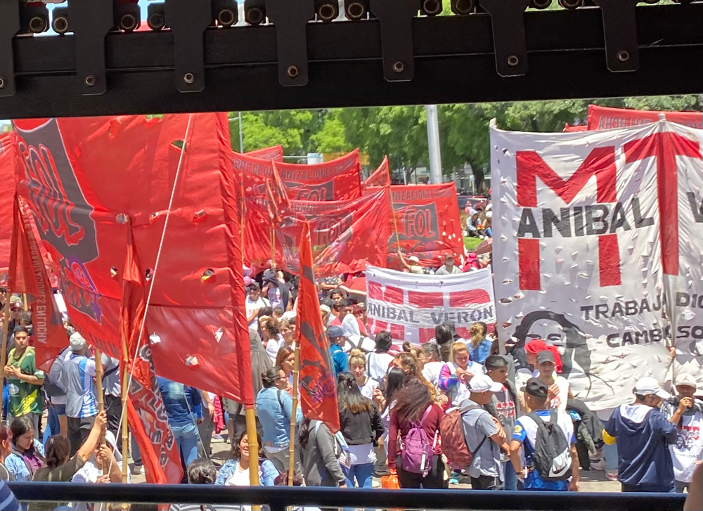 Demonstration in der Stadt