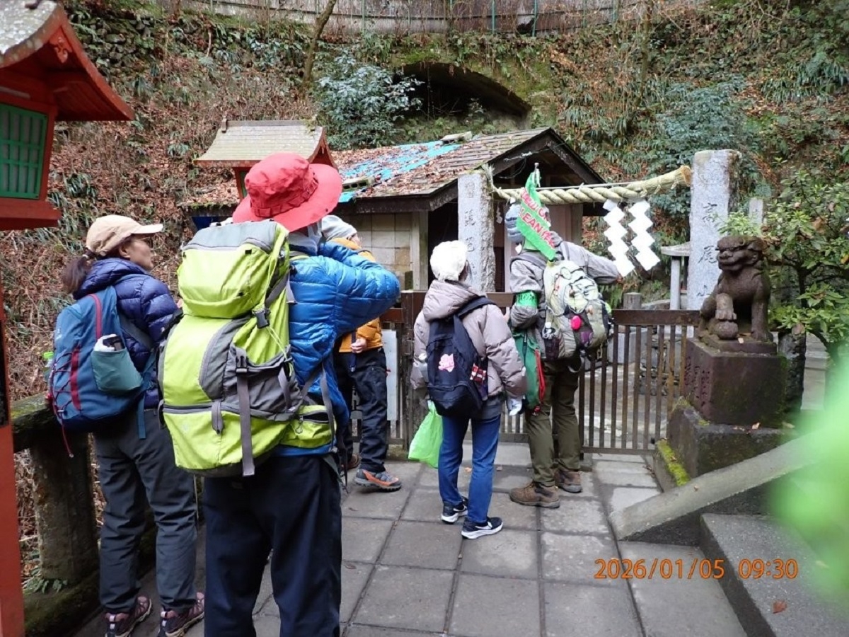 久保田 恭司　琵琶滝での滝修行の見学(高尾山GC作戦)　高尾山　2026年１月