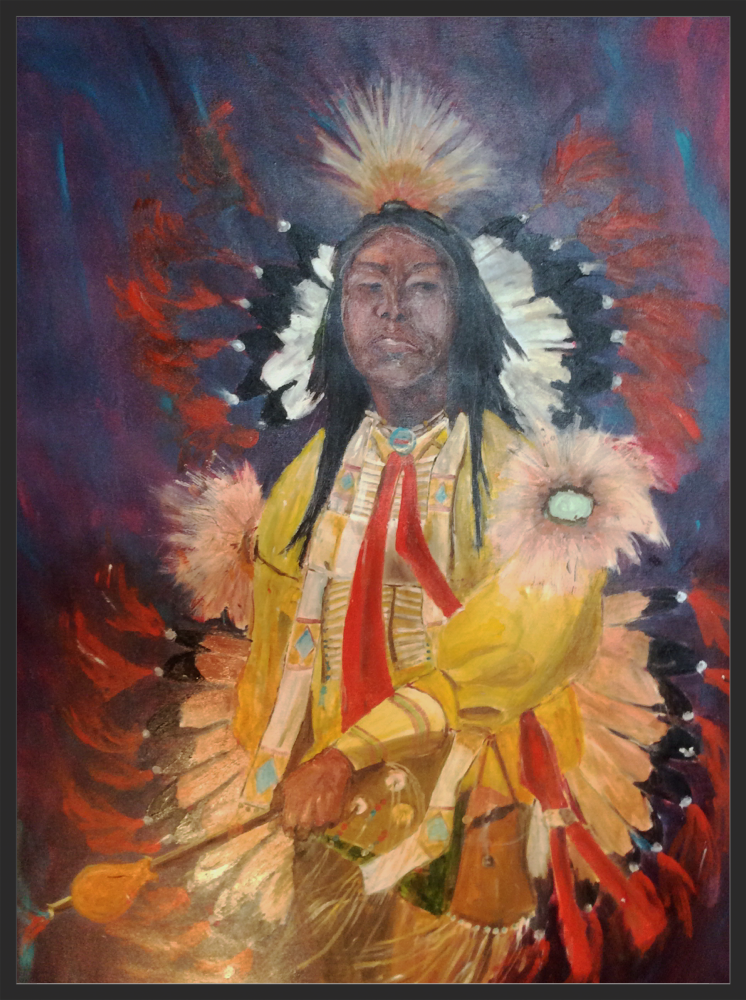 Max Oliv "Fancy Dancer", Öl, 100 x 80 cm