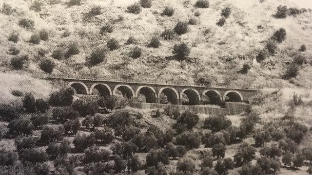 Pontón salvando ladera de olivos entre Villanueva del Arzobispo y Beas de Segura (Jaén) uno de los 25 viaductos que se construyeron. (Foto Enric Andres Gramage)