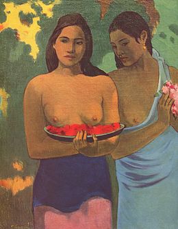 ꧁ Paul Gauguin, Les Seins nus aux fleurs rouges, 1899 ꧂