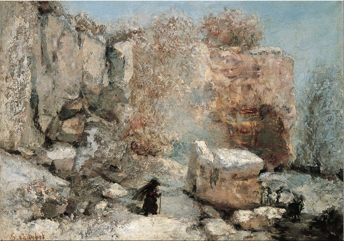 ꧁ Gustave Courbet, Effet de neige dans une carrière, 1870 ꧂