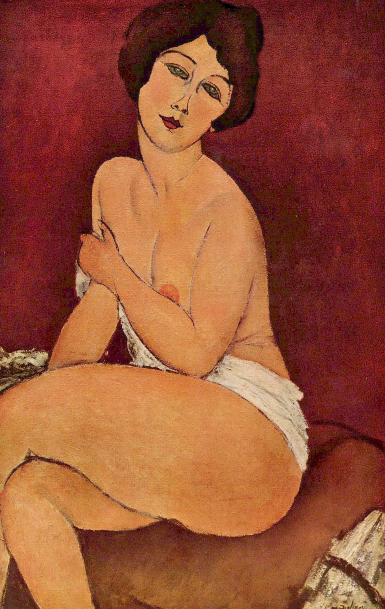 ꧁ Amedeo Modigliani, Nu assis sur un divan, 1917 ꧂