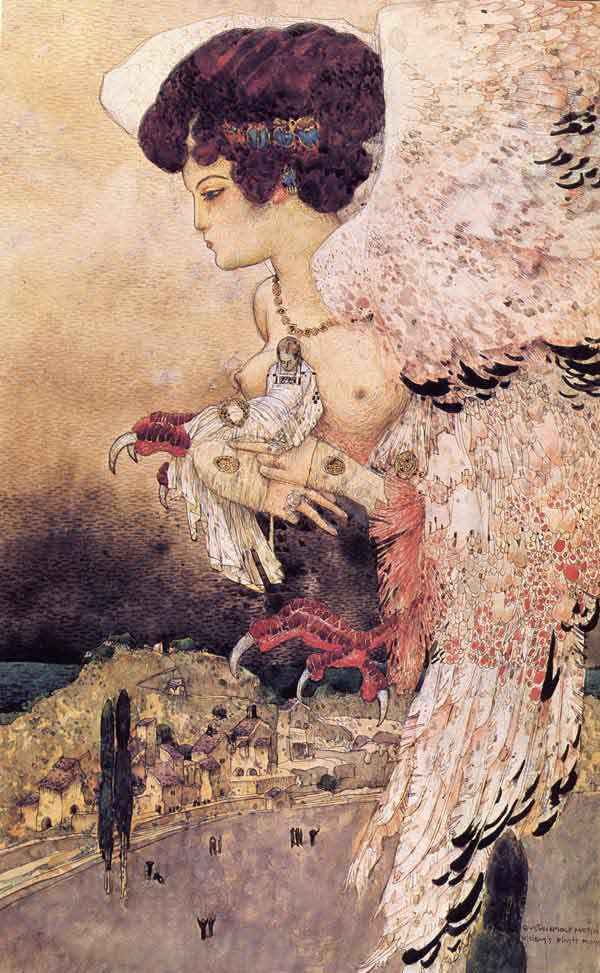 ꧁ Gustav-Adolf Mossa, Harpie, 1907 ꧂