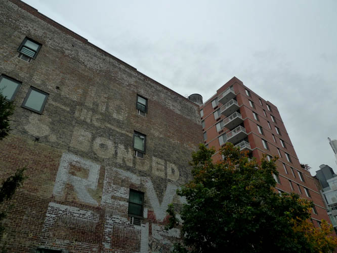 Vintage signage next to the High Line