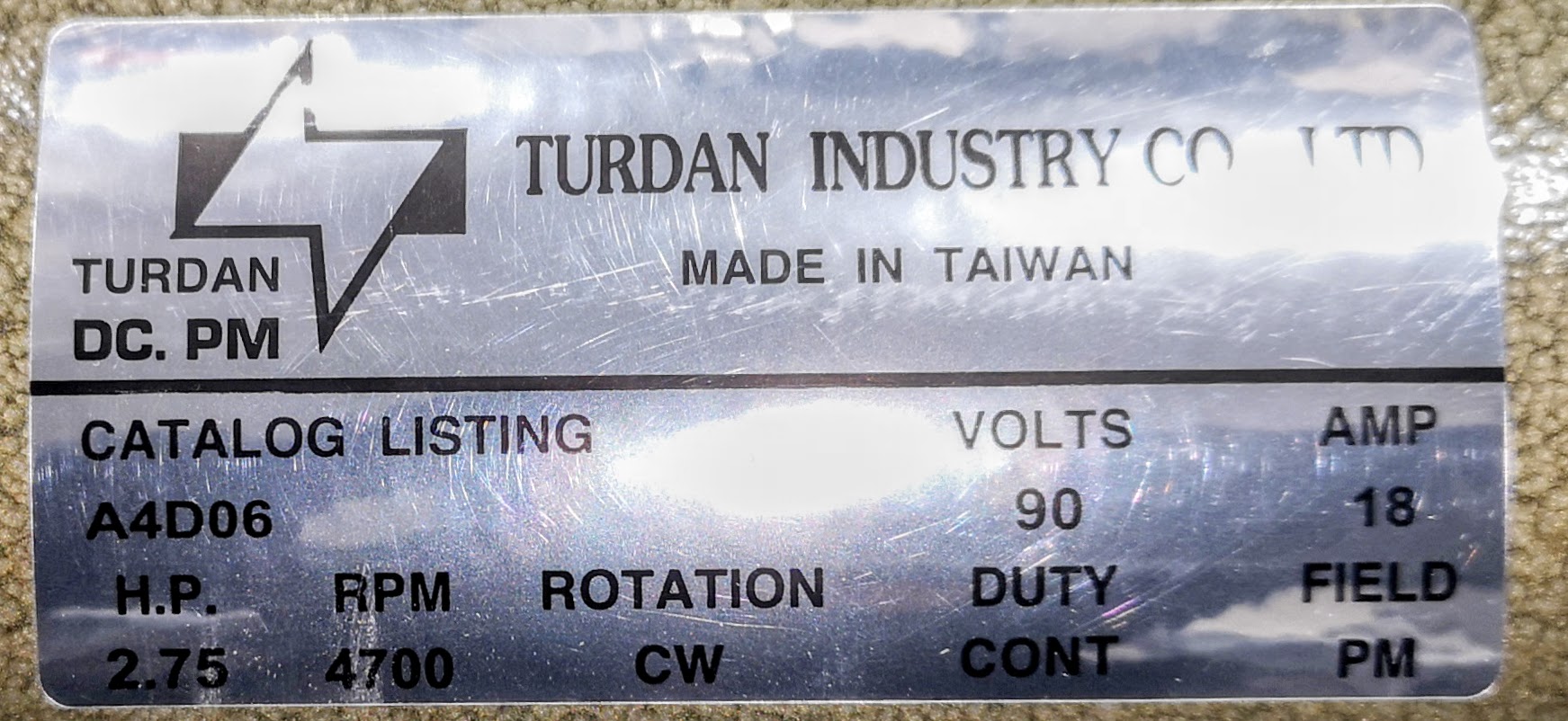 Lifespan TR3000i Treadmill Motor A4D06 2.75 HP 18 AMP 4700 RPM Used