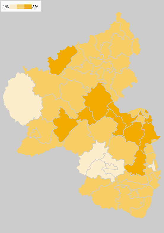Landtagswahlergebnis FDP nach Wahlkreisen