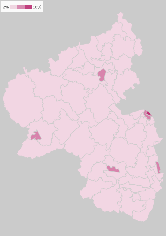 Landtagswahlergebnis Linke nach Wahlkreisen