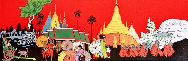 "Kambodscha/ Thailand/ Myanmar" - 90x30 - Nr:283