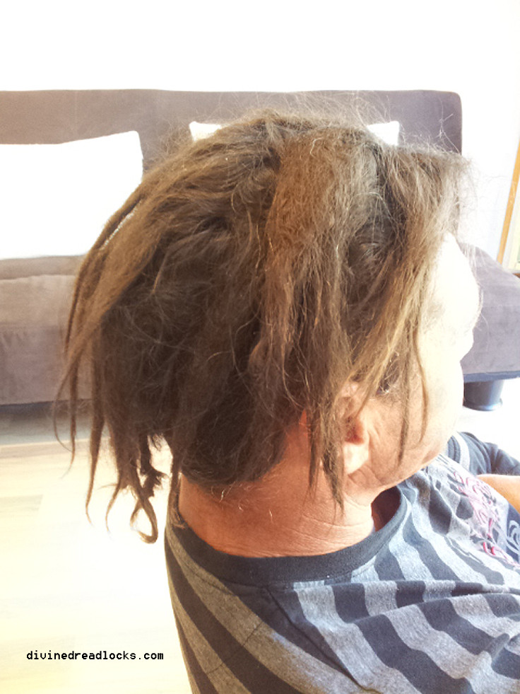 Hairdresser method: backcombing & wax only. Poorly sectioned. Joining together. Loose.