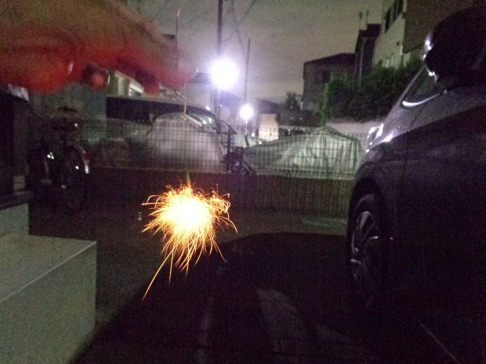 線香花火をしながら、私は23年前に亡くなった恩師のことも考えました。
