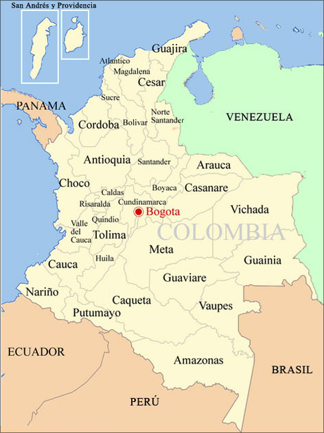 Mapa Politico De Colombia Segundo