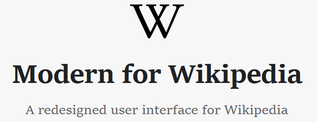 Modernes Wikipedia Design per Browser Addon
