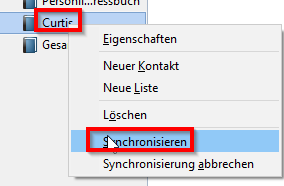 Adressbuch synchronisieren 