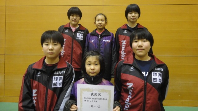 女子団体優勝　明誠U15