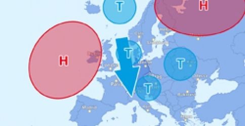 Die Wetterlage in der Nacht zu Freitag (Quelle: Wetter.com/Kais Kolumne)